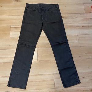 Levi and Strauss 513 slim straight black denim